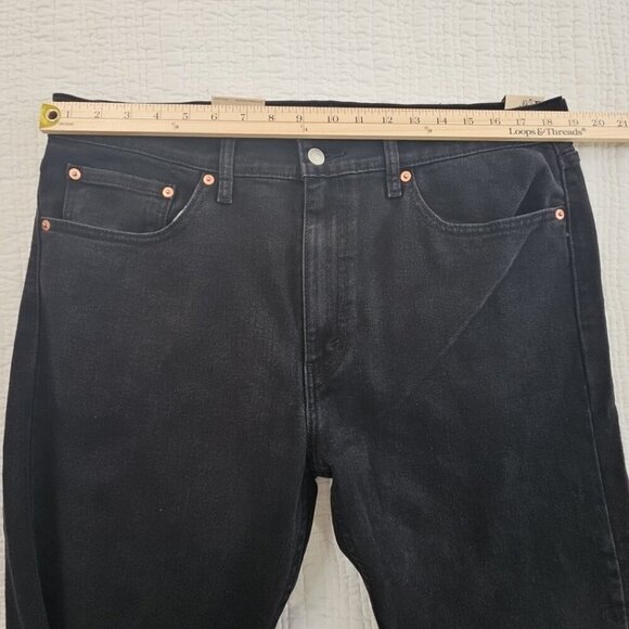 NEW Levi's 502 Jeans Men's 36x32 Black Tapered Leg NWT Stretch Denim Classic - Picture 3 of 16